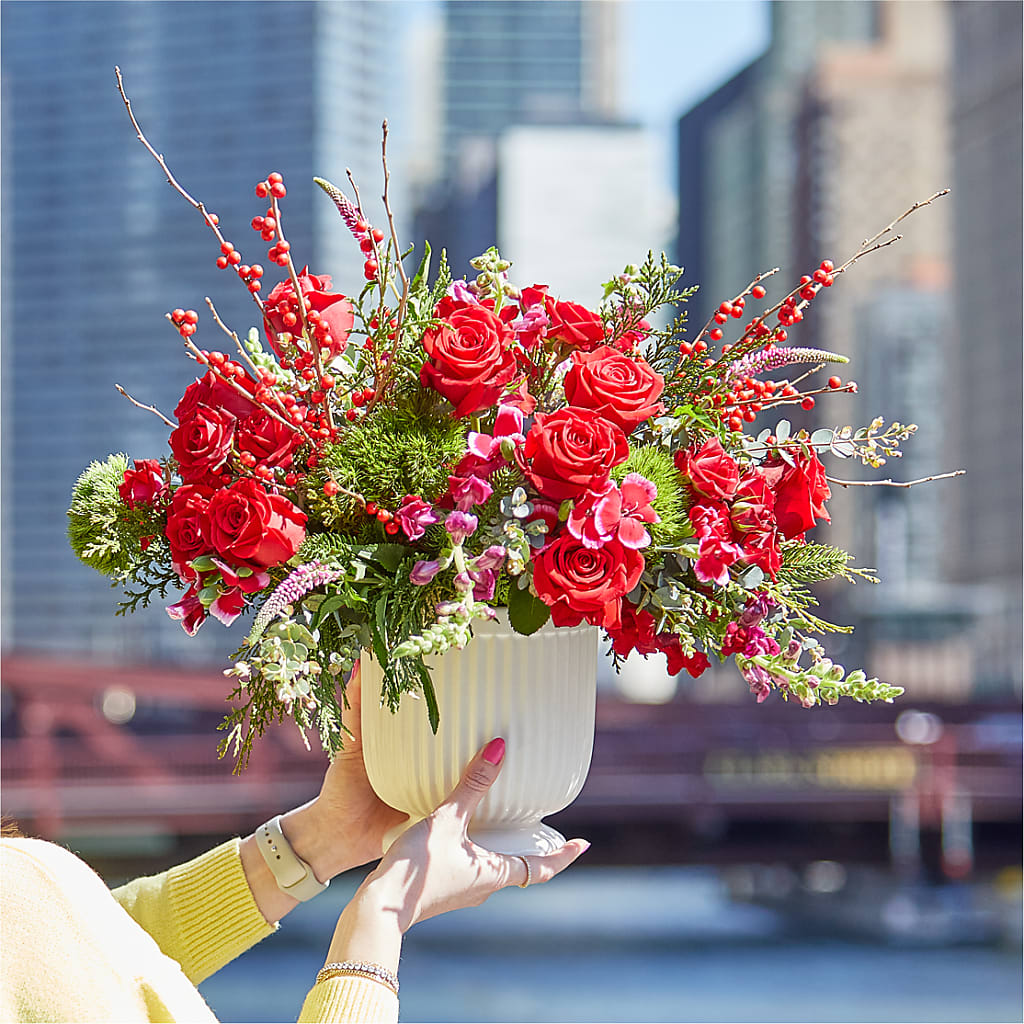 Big Red Bow Bouquet – The Surprise Bouquet, Lawrenceburg TN