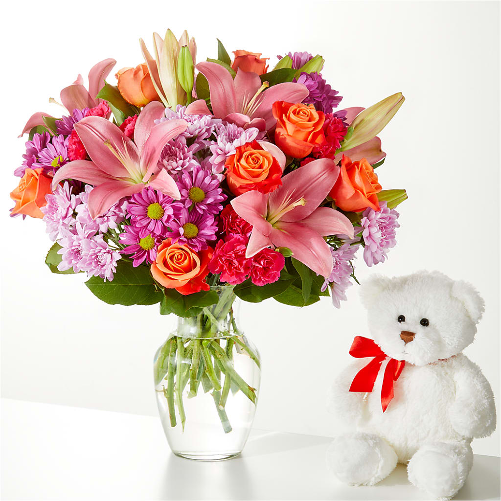 One and Only Bouquet and Bear Bundle – The Surprise Bouquet, Lawrenceburg TN