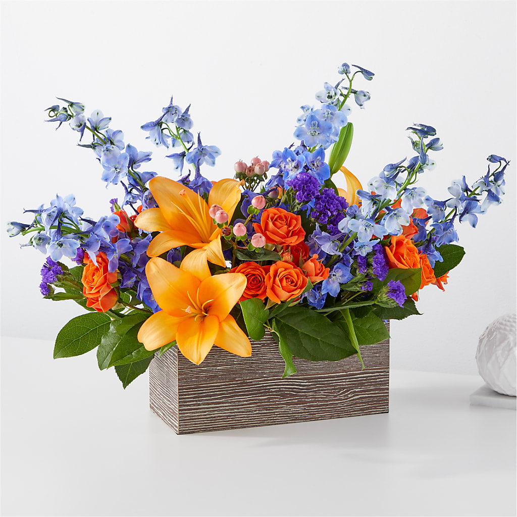 Radiant Citrus Box Bouquet – The Surprise Bouquet, Lawrenceburg TN