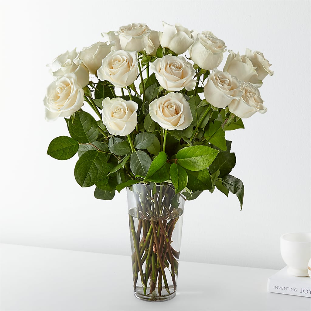 Long Stem White Rose Bouquet – The Surprise Bouquet, Lawrenceburg TN