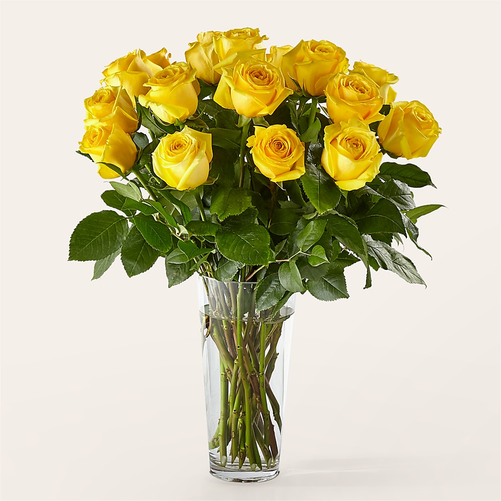 Long Stem Yellow Rose Bouquet – The Surprise Bouquet, Lawrenceburg TN
