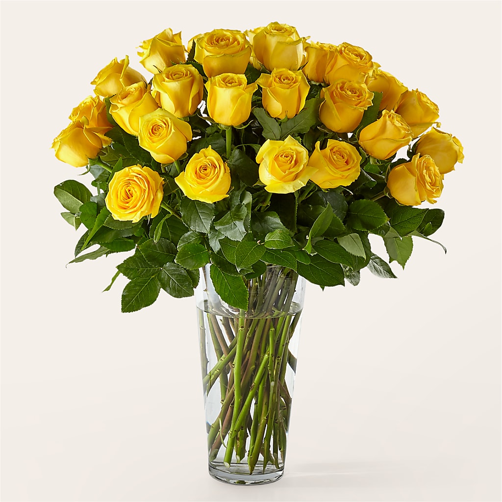 Long Stem Yellow Rose Bouquet – The Surprise Bouquet, Lawrenceburg TN