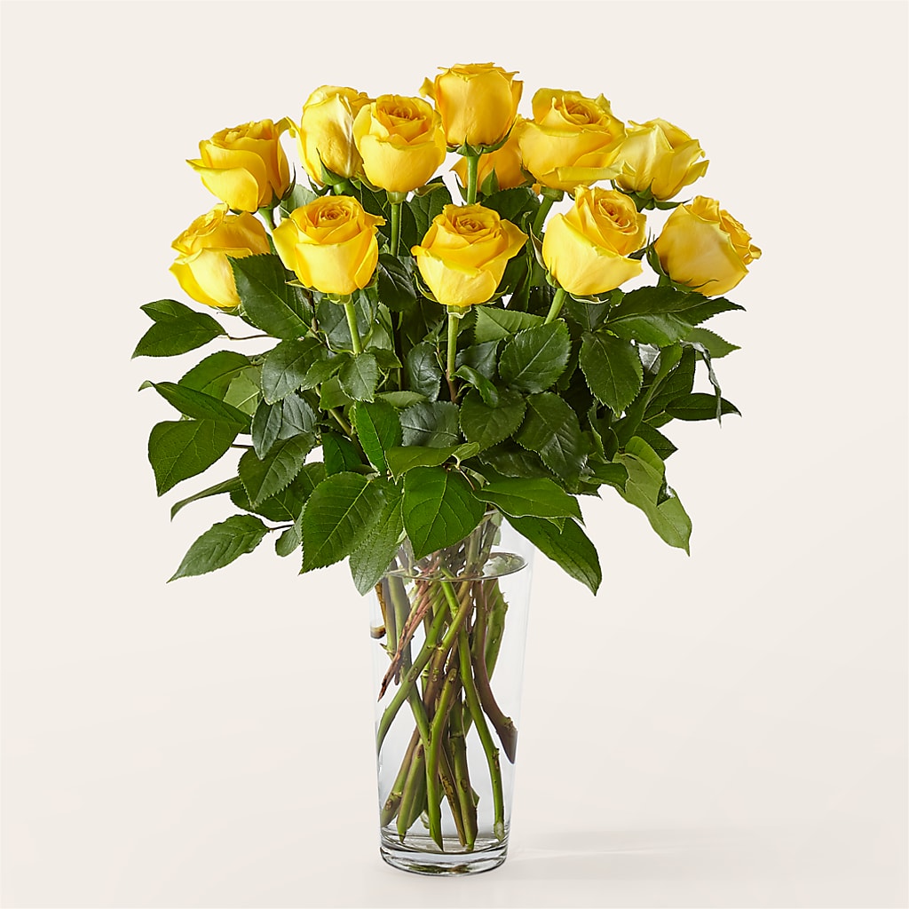 Long Stem Yellow Rose Bouquet – The Surprise Bouquet, Lawrenceburg TN