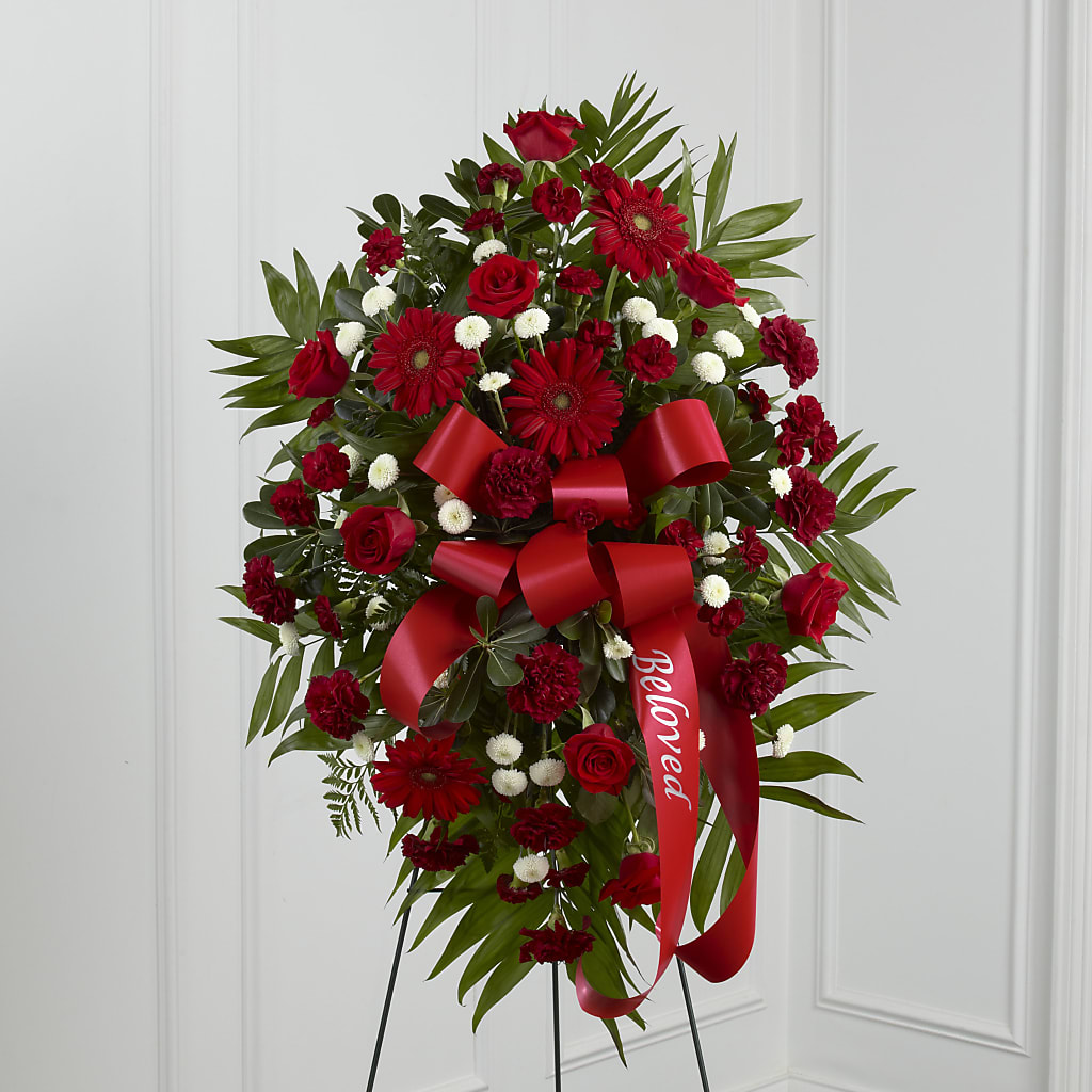 Treasured Memories Standing Spray – The Surprise Bouquet, Lawrenceburg TN