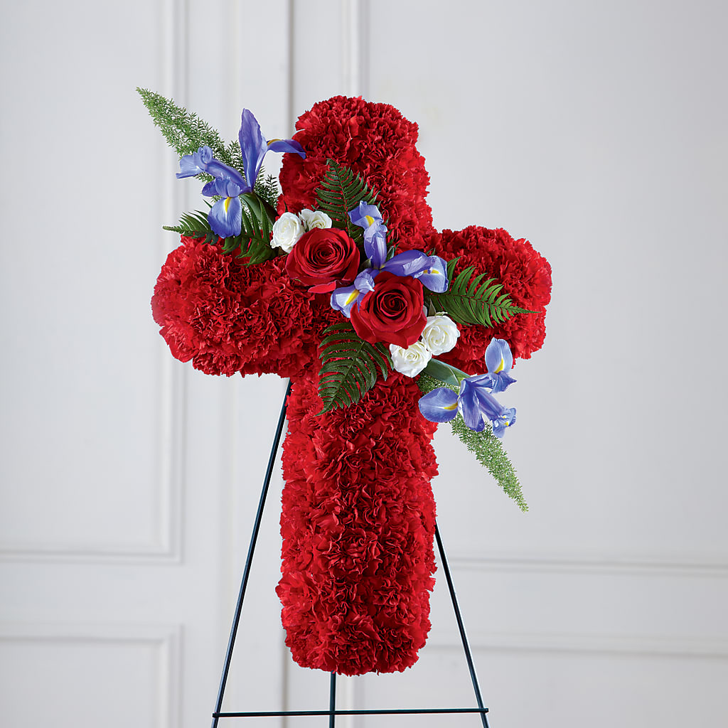 Faithful Hero Floral Cross – The Surprise Bouquet, Lawrenceburg TN