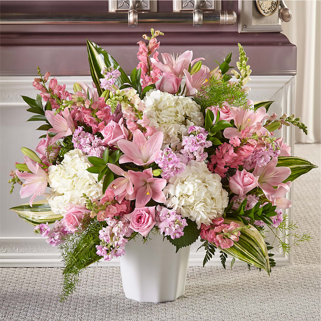 Simply Serene Floor Basket – The Surprise Bouquet, Lawrenceburg TN