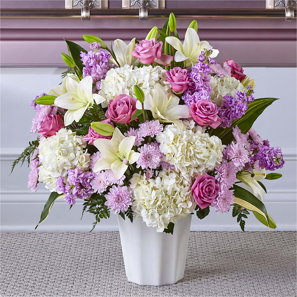 Heaven Sent Floor Basket – The Surprise Bouquet, Lawrenceburg TN