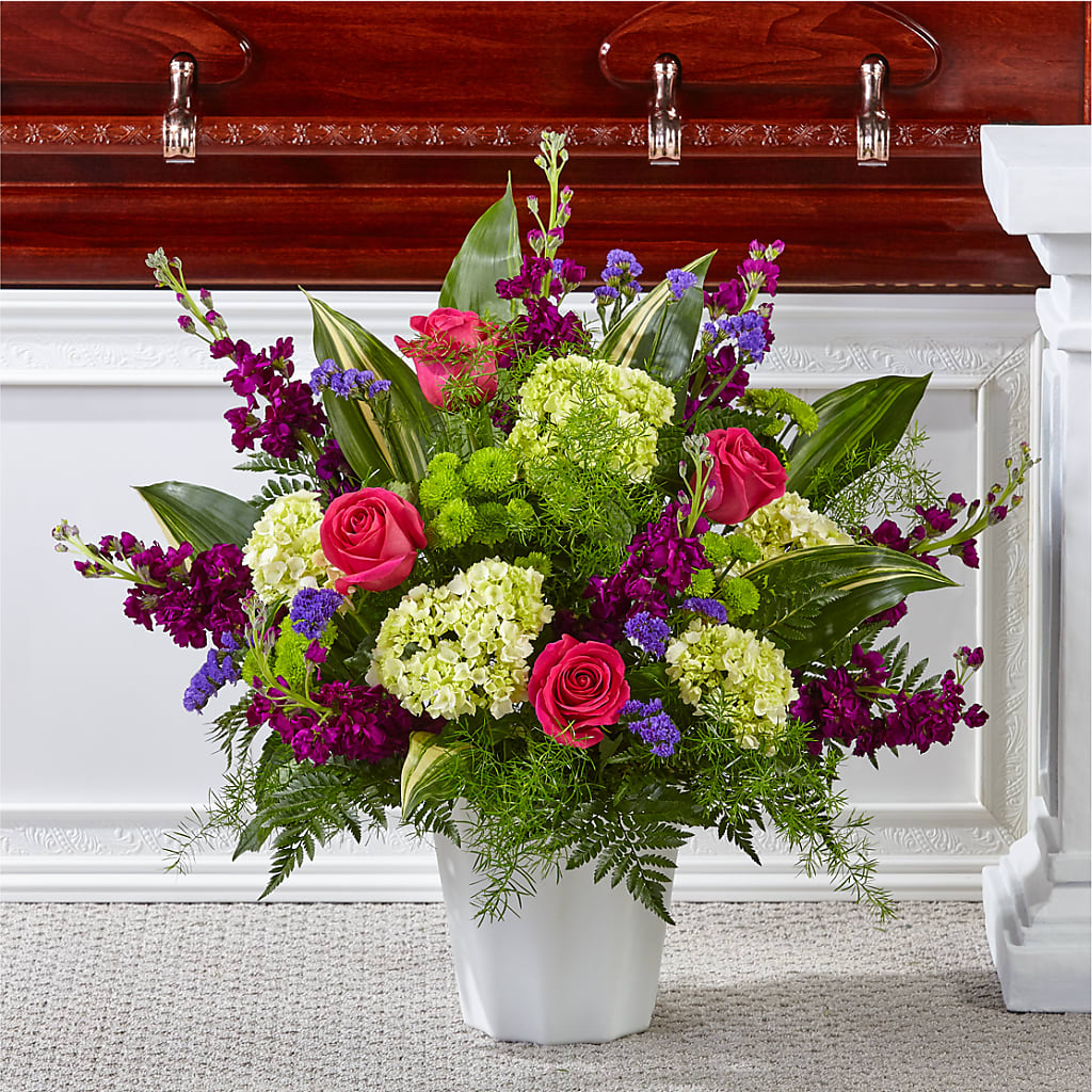 Beautiful Horizons Floor Basket – The Surprise Bouquet, Lawrenceburg TN
