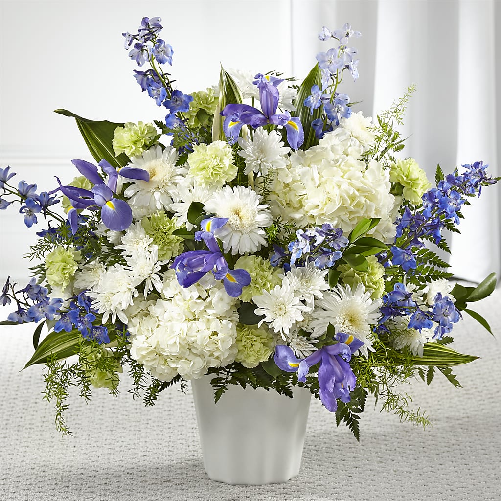 Soft Serenity Floor Basket – The Surprise Bouquet, Lawrenceburg TN