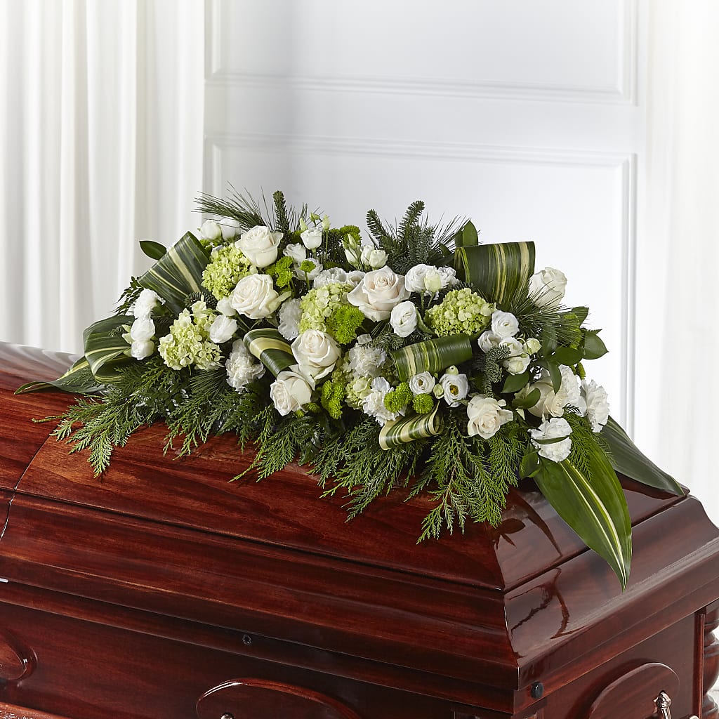 Hopeful Gesture Casket Spray – The Surprise Bouquet, Lawrenceburg TN