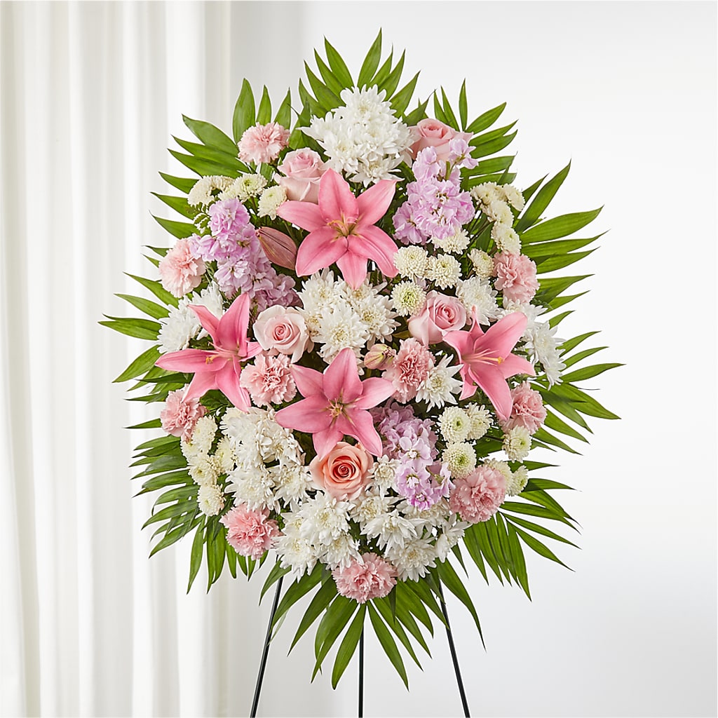Offering Solace Standing Spray – The Surprise Bouquet, Lawrenceburg TN