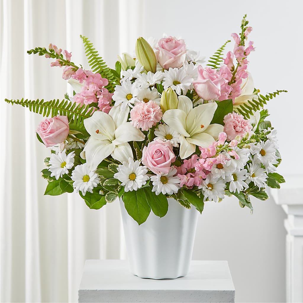 Soft Touch Tabletop Basket – The Surprise Bouquet, Lawrenceburg TN