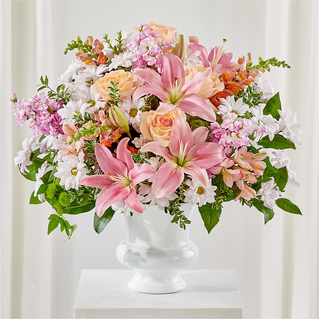 Heartfelt Gesture Urn Arrangement – The Surprise Bouquet, Lawrenceburg TN