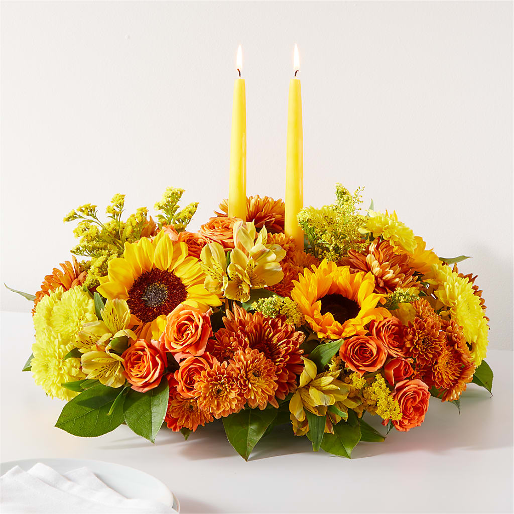 Autumn Harmony Centerpiece – The Surprise Bouquet, Lawrenceburg TN