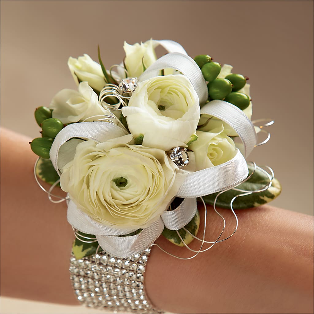 White Wedding Corsage – The Surprise Bouquet, Lawrenceburg TN