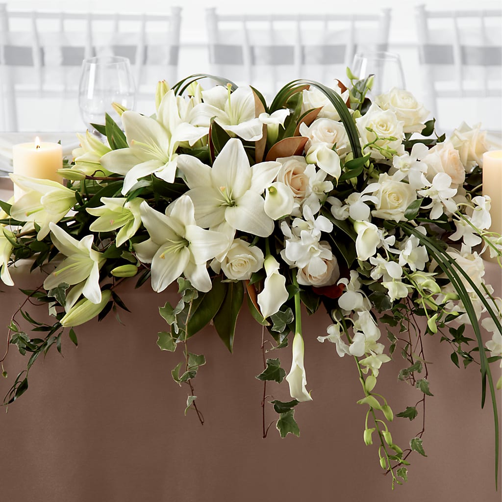 White Linen Arrangement – The Surprise Bouquet, Lawrenceburg TN