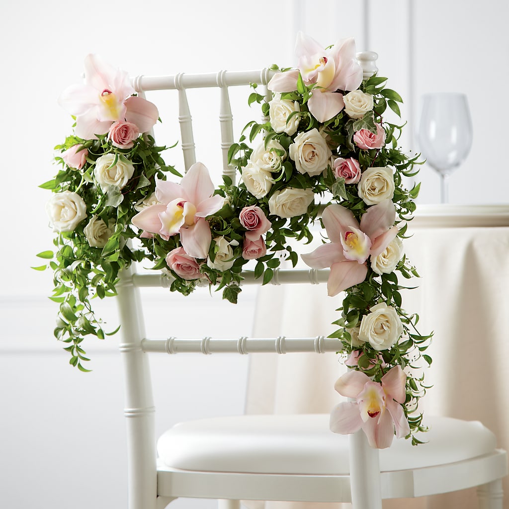 Orchid Rose Chair Décor – The Surprise Bouquet, Lawrenceburg TN