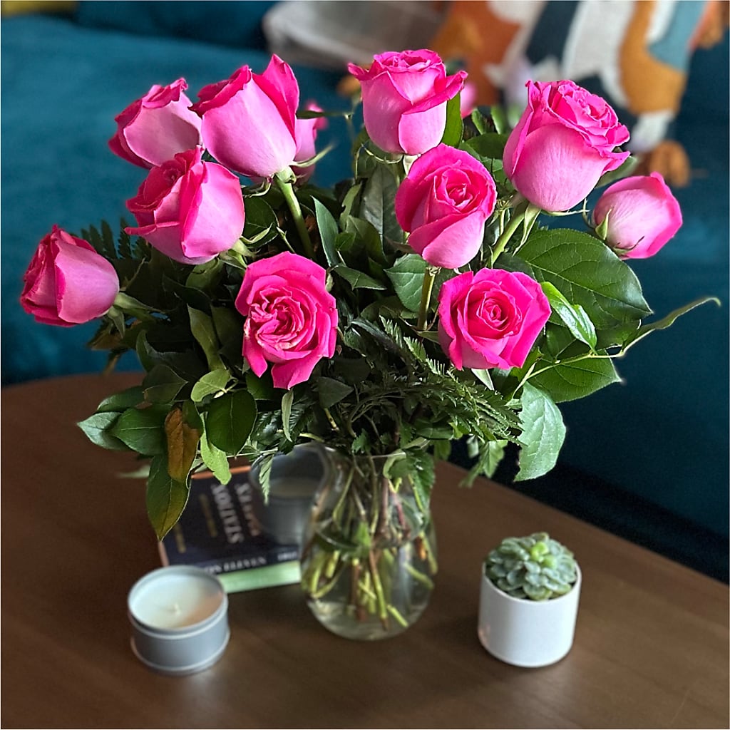 Long Stem Pink Rose Bouquet –  The Surprise Bouquet, Lawrenceburg TN