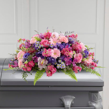 Glorious Garden Casket Spray –  The Surprise Bouquet, Lawrenceburg TN
