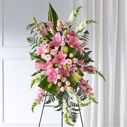 Elegant Embrace Standing Spray –  The Surprise Bouquet, Lawrenceburg TN