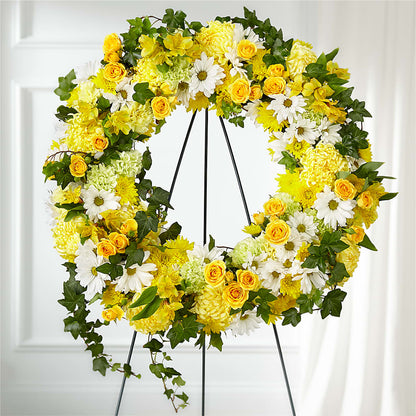 Golden Remembrance Wreath –  The Surprise Bouquet, Lawrenceburg TN