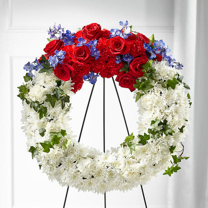 Patriotic Passion Wreath –  The Surprise Bouquet, Lawrenceburg TN