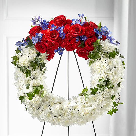 Patriotic Passion Wreath –  The Surprise Bouquet, Lawrenceburg TN