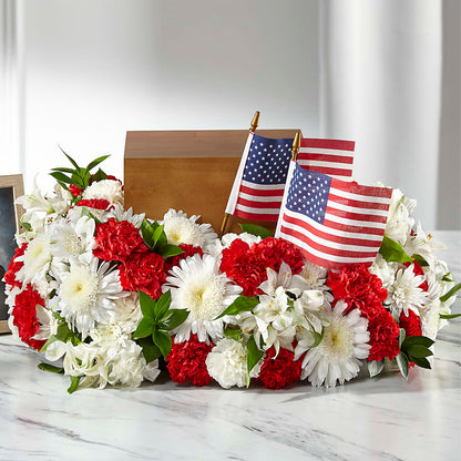 Spirit of Patriotism Cremation Adornment –  The Surprise Bouquet, Lawrenceburg TN