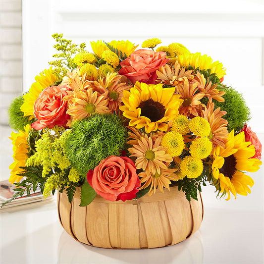Harvest Sunflower Basket –  The Surprise Bouquet, Lawrenceburg TN