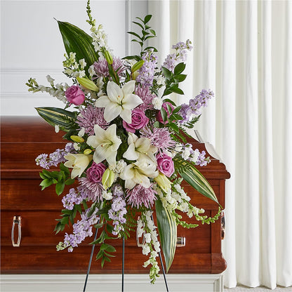 Grateful Hearts Standing Spray –  The Surprise Bouquet, Lawrenceburg TN