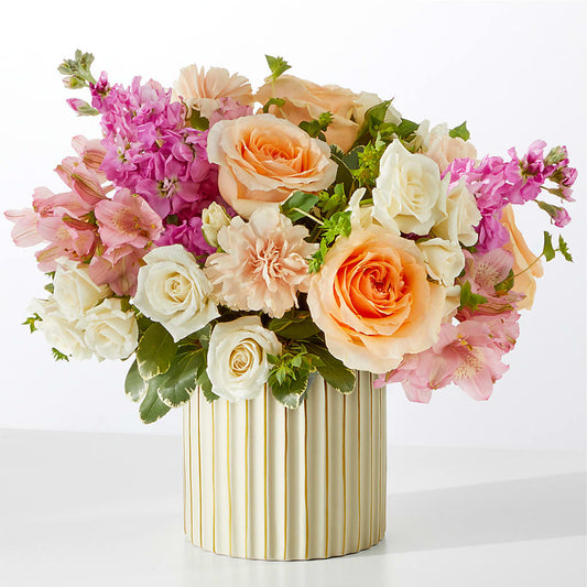 Paradise Bouquet with Ivory Vase –  The Surprise Bouquet, Lawrenceburg TN