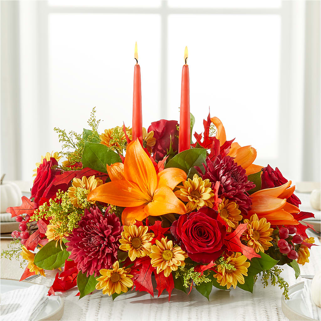 Autumn's Embrace Centerpiece –  The Surprise Bouquet, Lawrenceburg TN