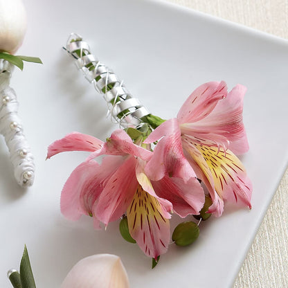 Pink Peruvian Lily Boutonniere –  The Surprise Bouquet, Lawrenceburg TN