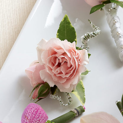Pink Spray Rose Boutonniere –  The Surprise Bouquet, Lawrenceburg TN