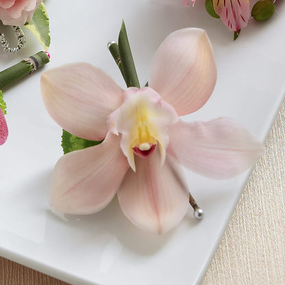 Pink Cymbidium Boutonniere –  The Surprise Bouquet, Lawrenceburg TN