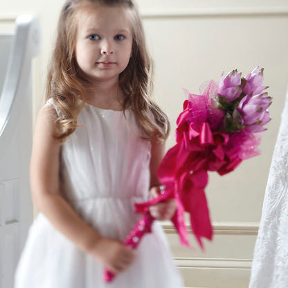 Sparkle Pink Flower Girl Bouquet –  The Surprise Bouquet, Lawrenceburg TN