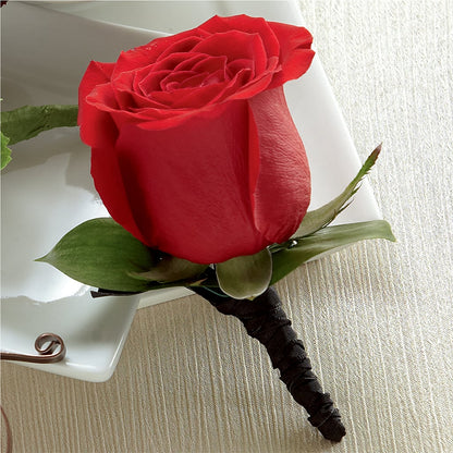 Red Rose Boutonniere –  The Surprise Bouquet, Lawrenceburg TN