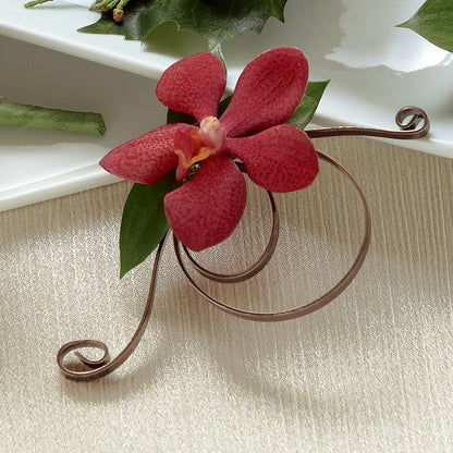 Red Mokara Boutonniere –  The Surprise Bouquet, Lawrenceburg TN